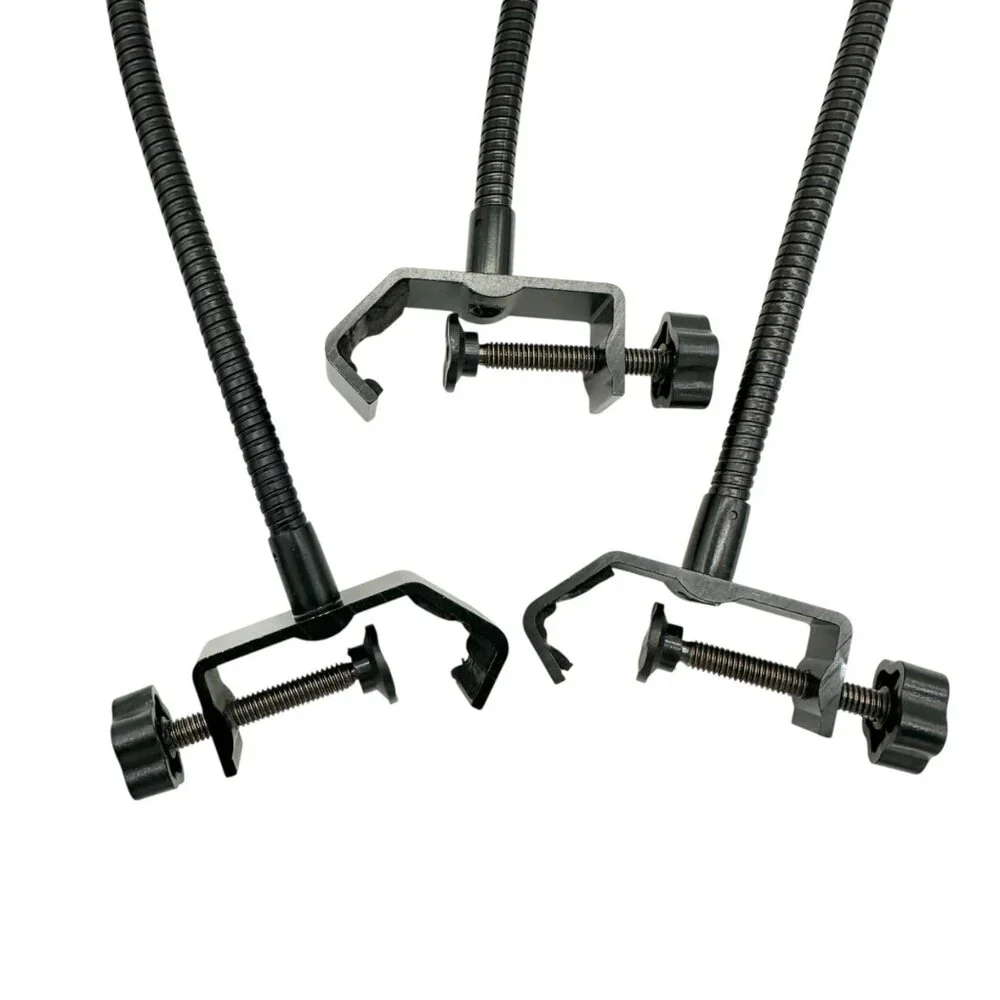 Microphone Pop Filter Trio Flexible Gooseneck Clamp Studio Recording Accessory